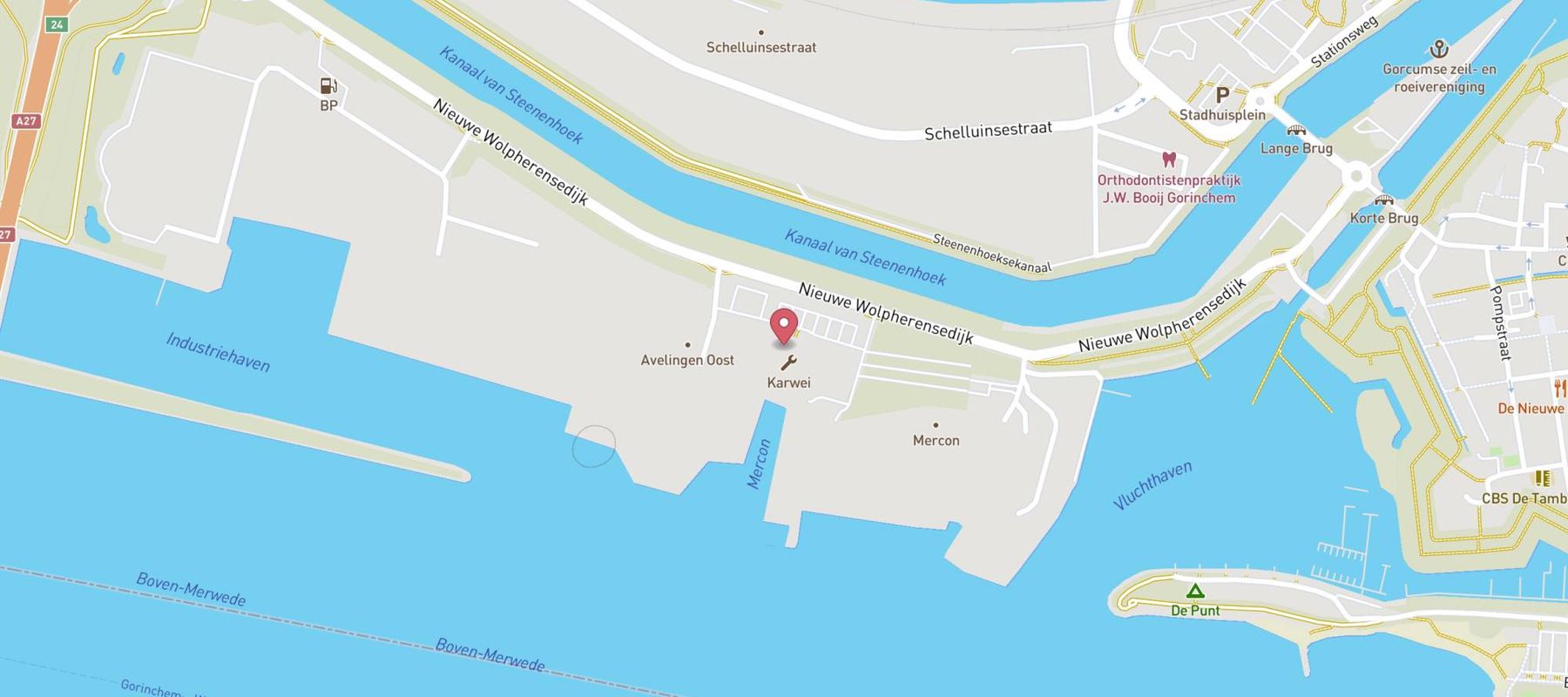 Karwei bouwmarkt Gorinchem map