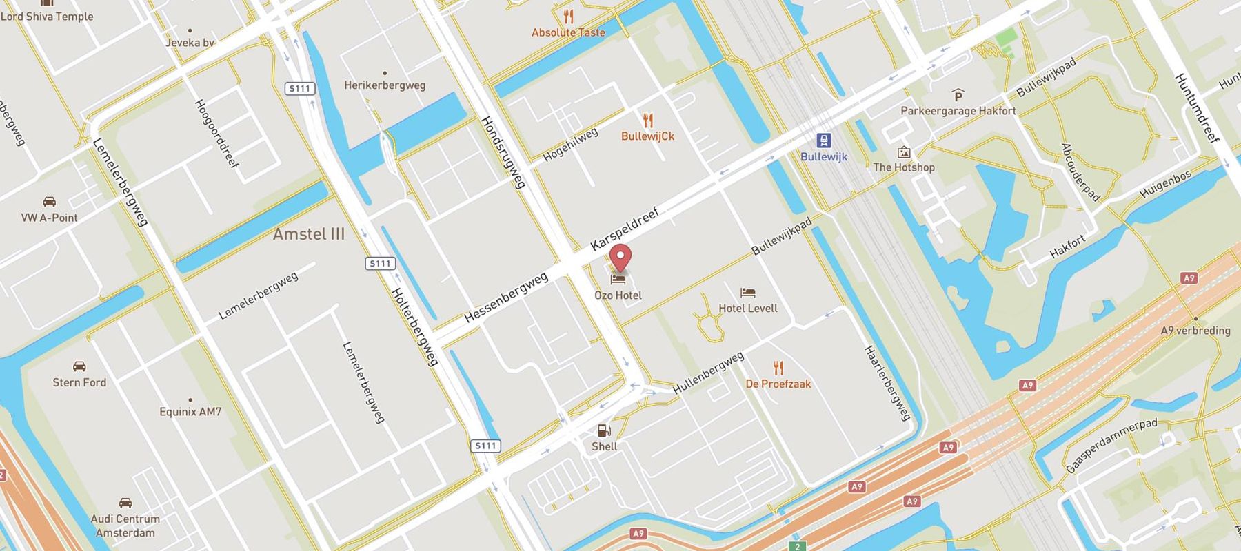Ozo Hotels Arena Amsterdam map