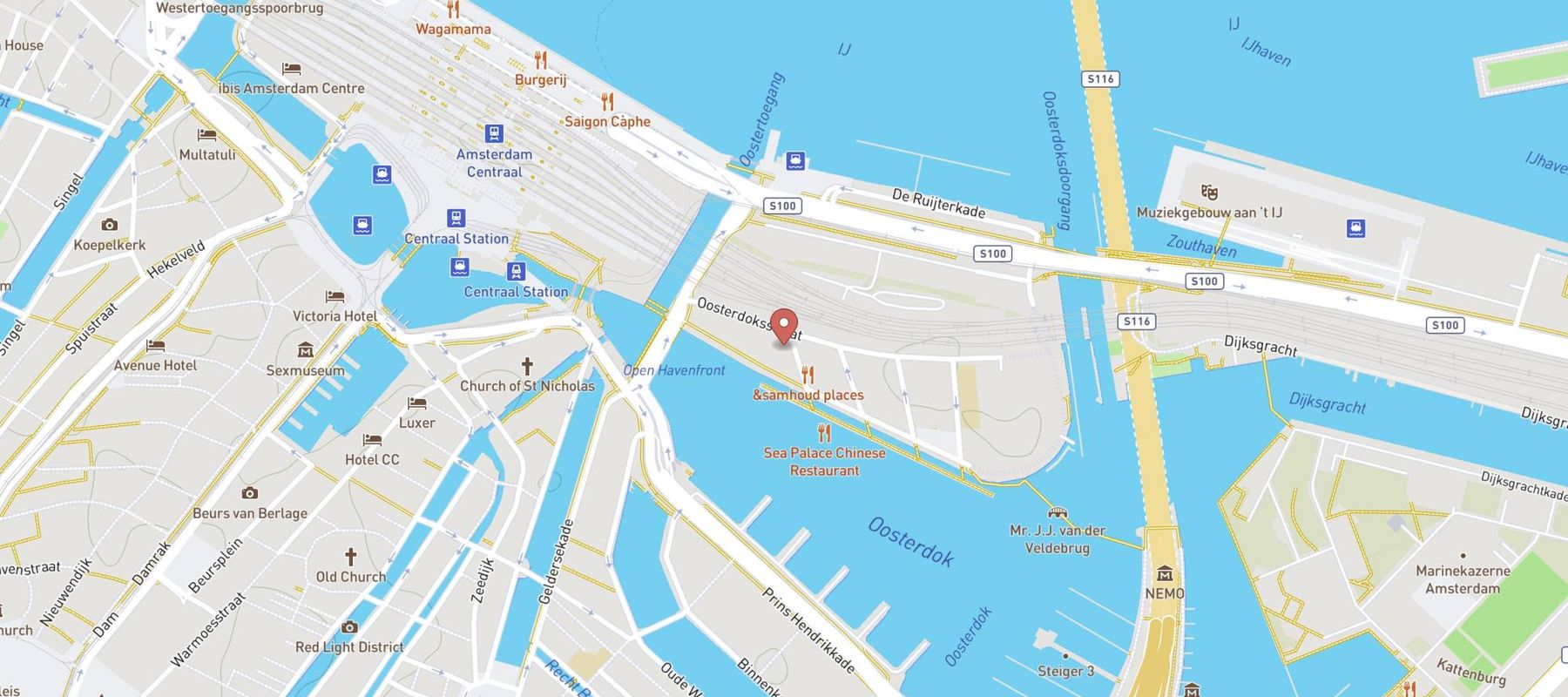DoubleTree by Hilton Amsterdam Centraal Station map