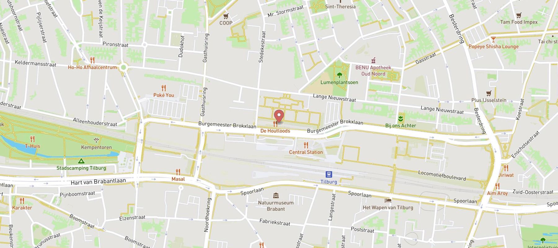 Restaurant De Houtloods map