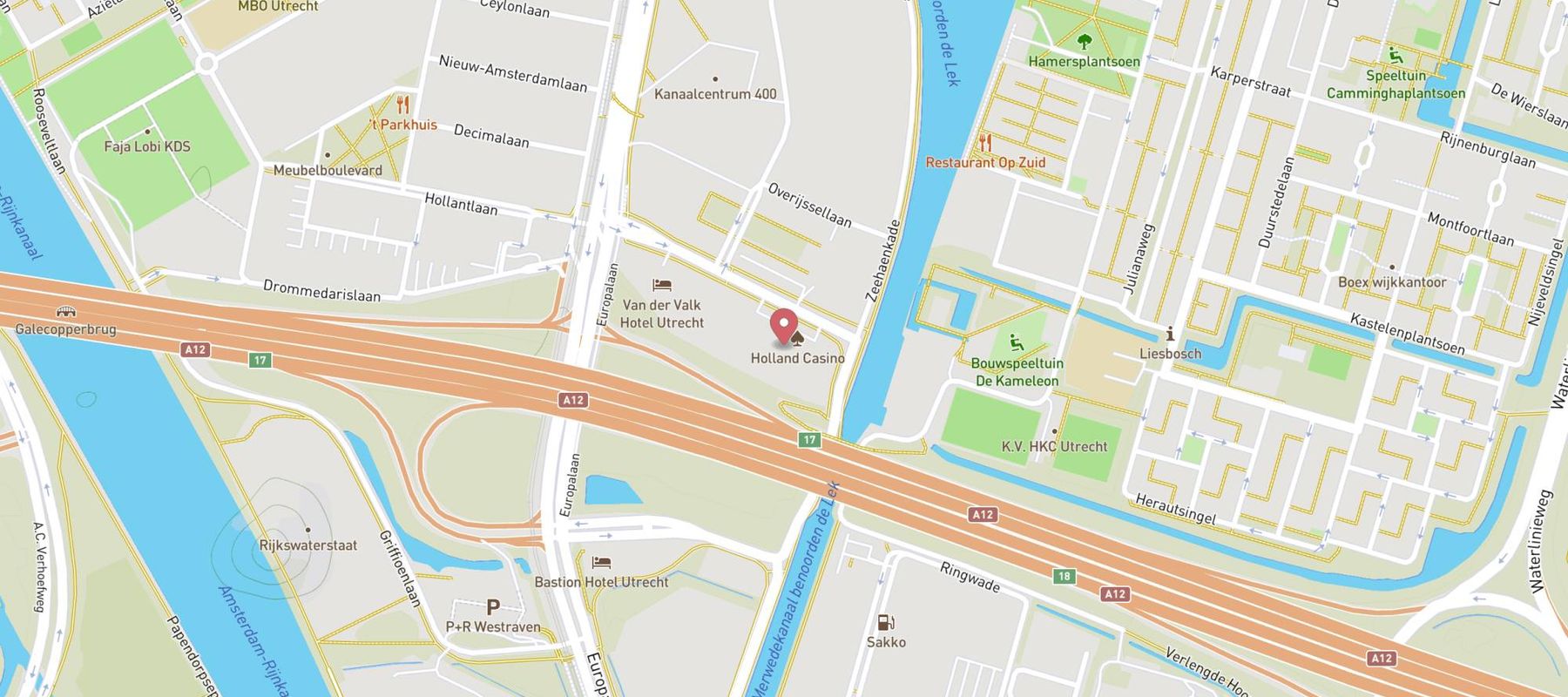 Holland Casino map