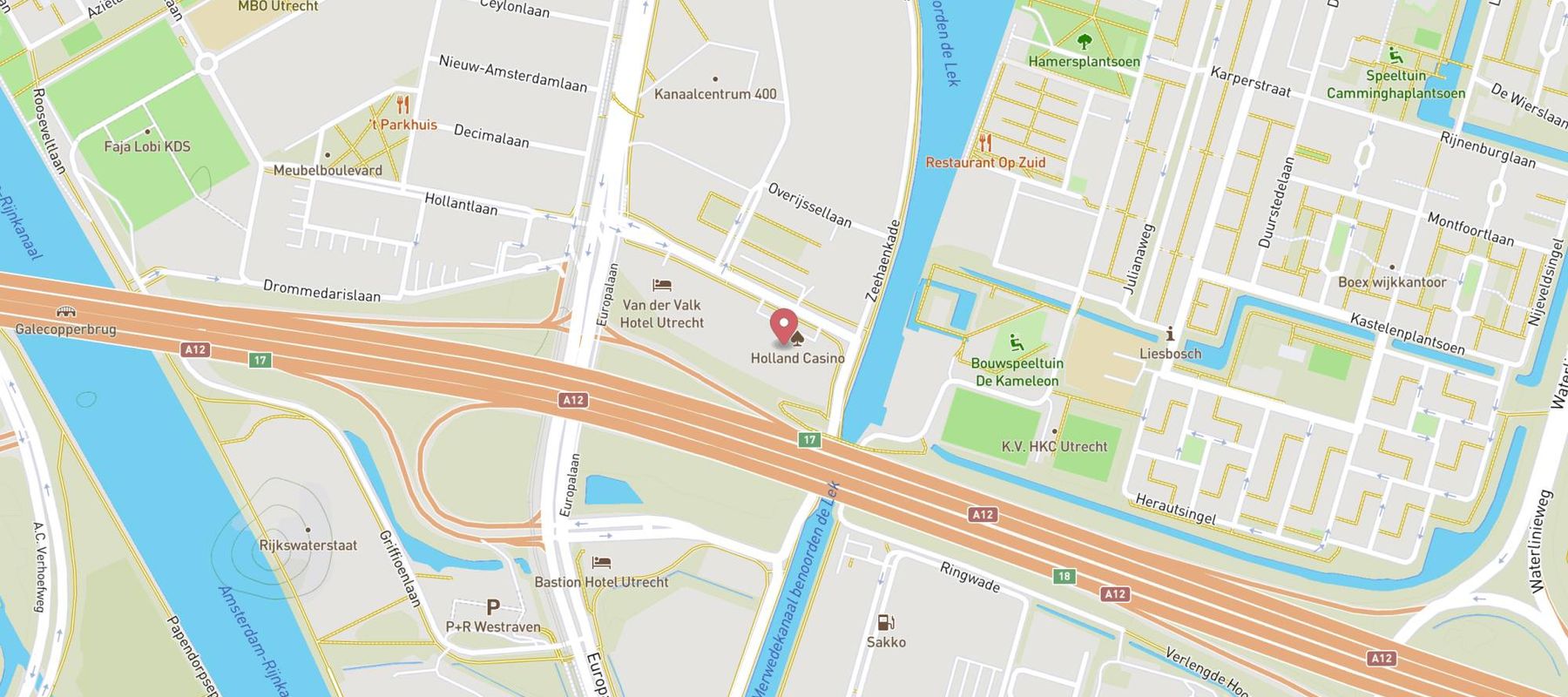 Holland Casino Utrecht map