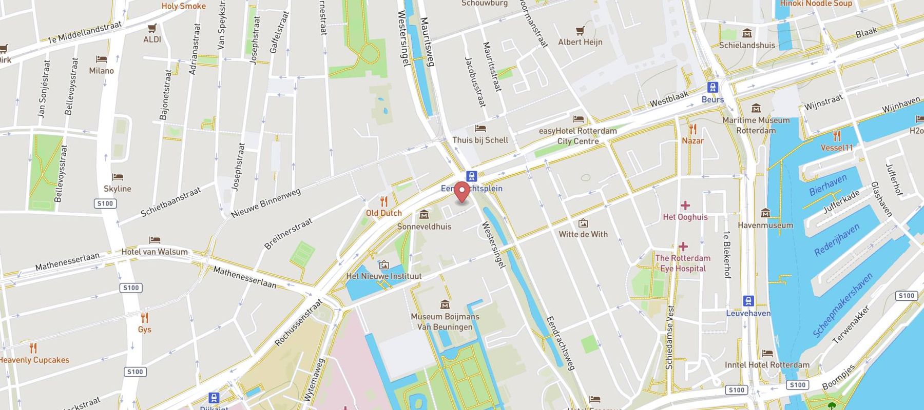 Bilderberg Parkhotel Rotterdam map