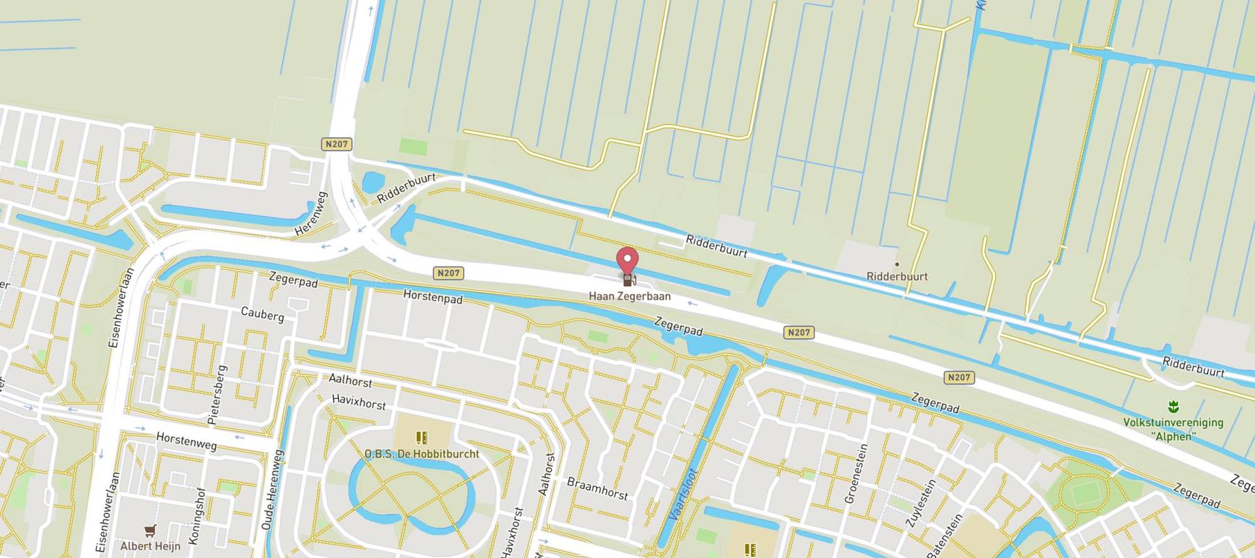 haan tankstation Zegerbaan Alphen aan den Rijn map