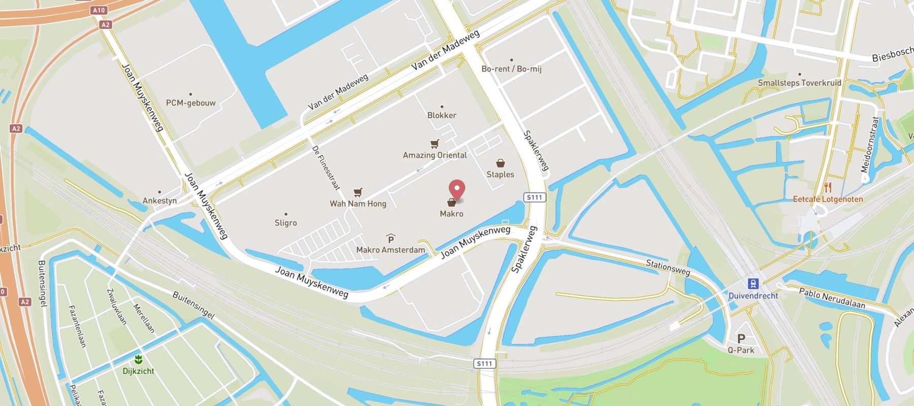 Makro Amsterdam map