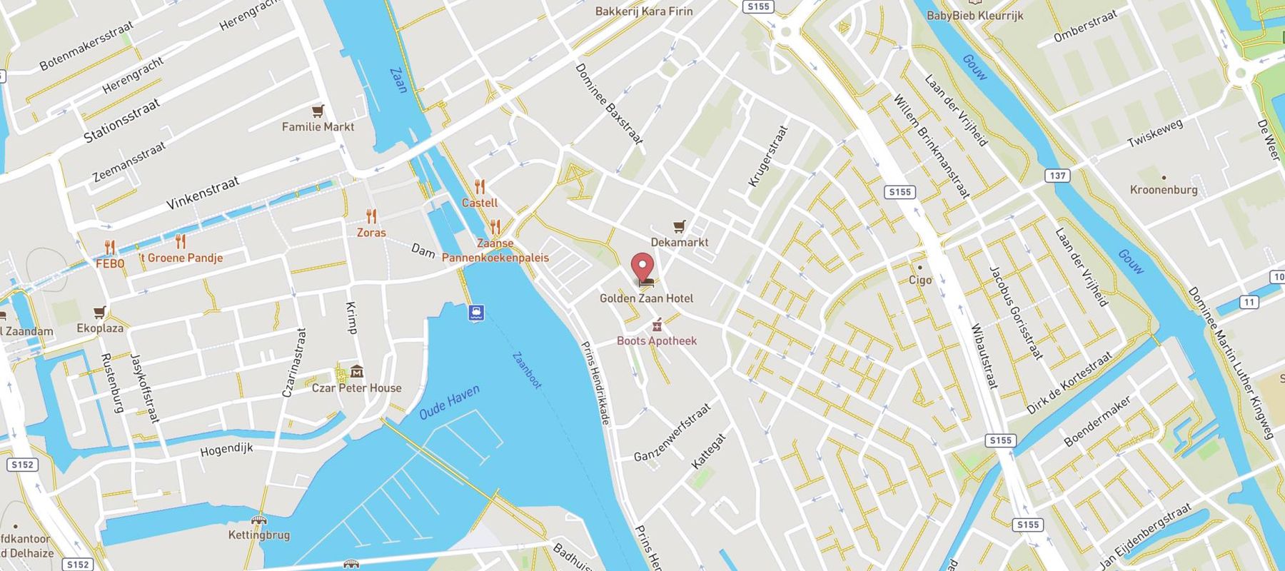 Golden Zaan Hotel map