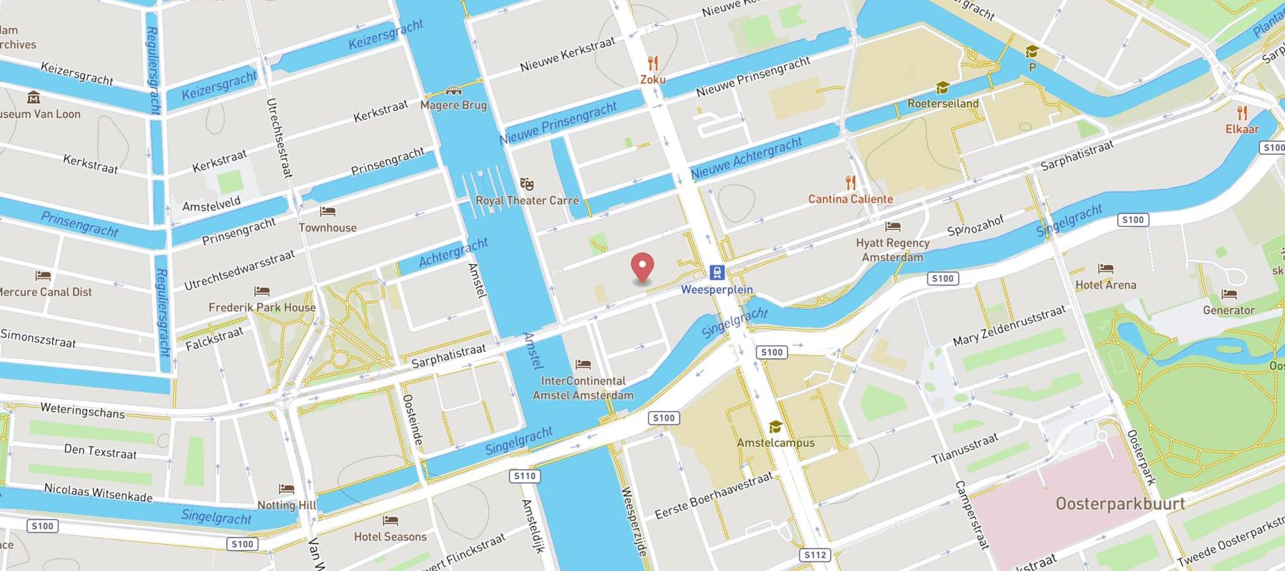 citizenM Amstel Amsterdam hotel map