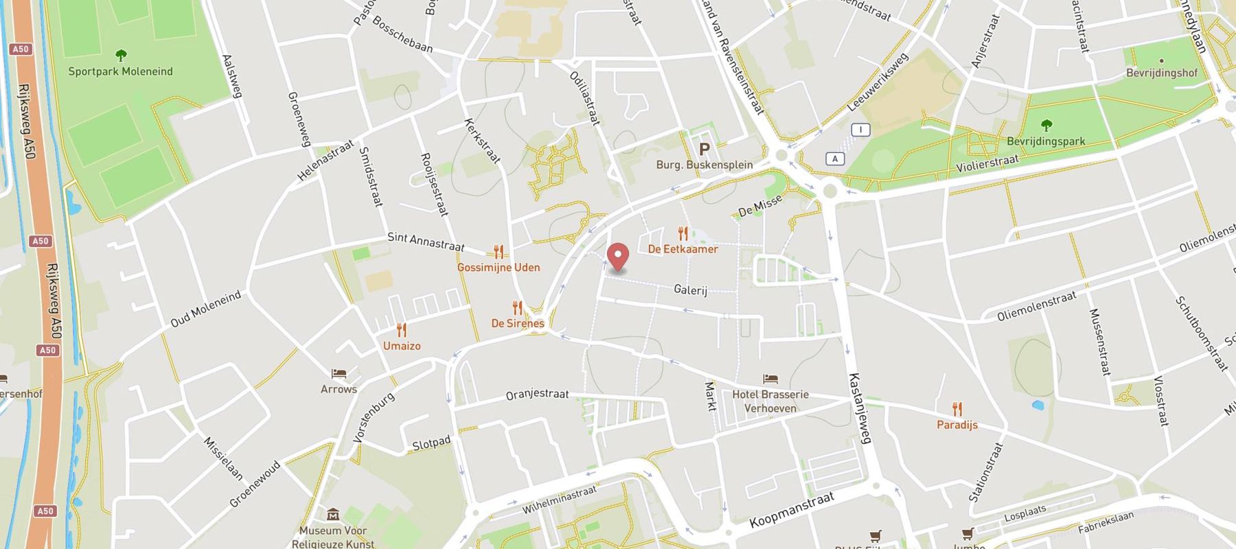 ANWB winkel Uden map