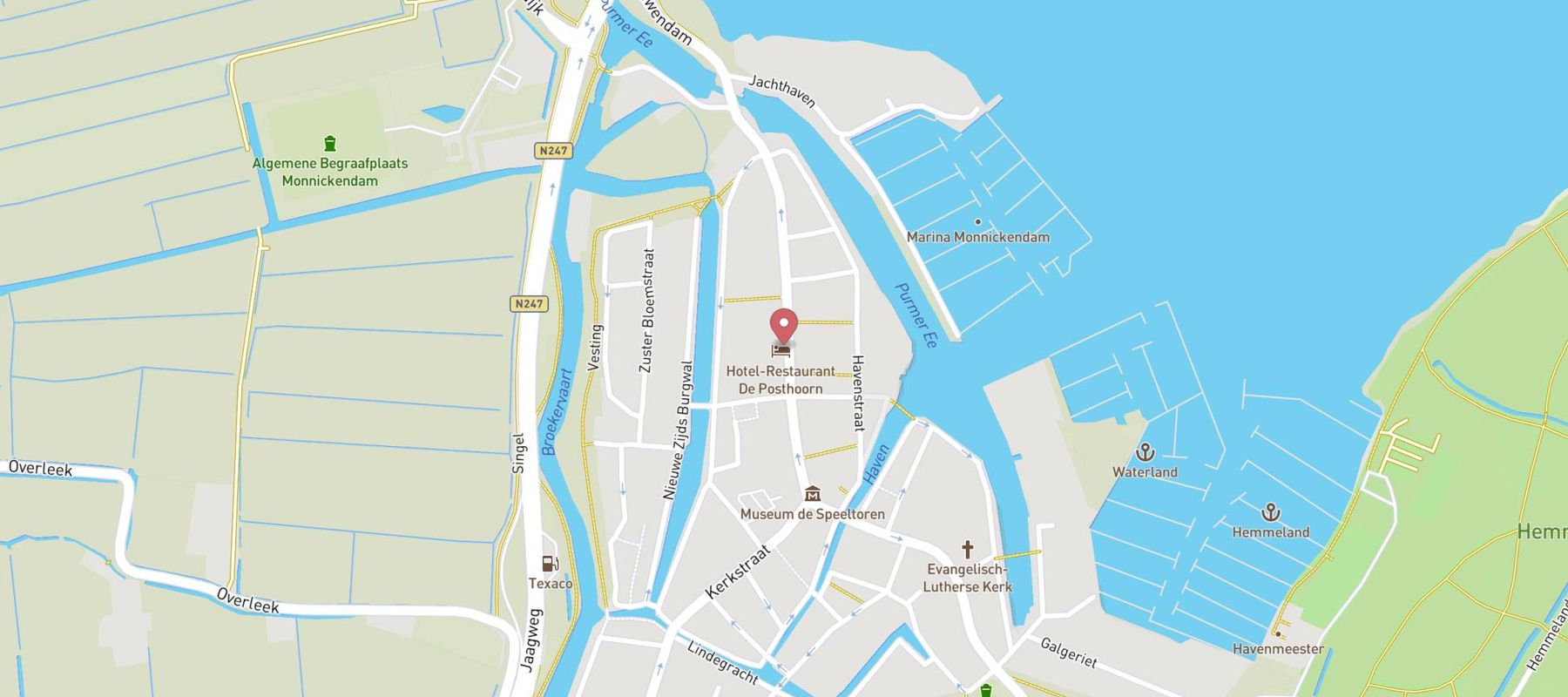 Suitehotel & Restaurant Posthoorn Monnickendam map