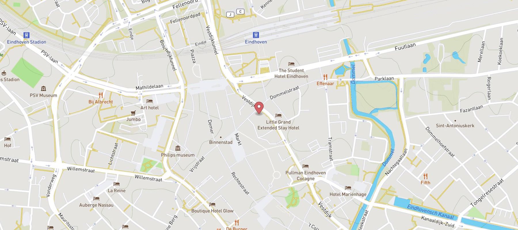 Leonardo Hotel Eindhoven City Center map