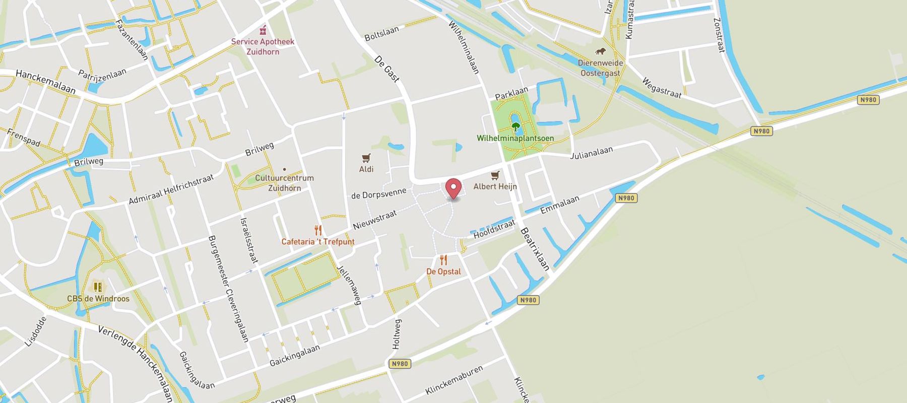 Pearle Opticiens Zuidhorn map