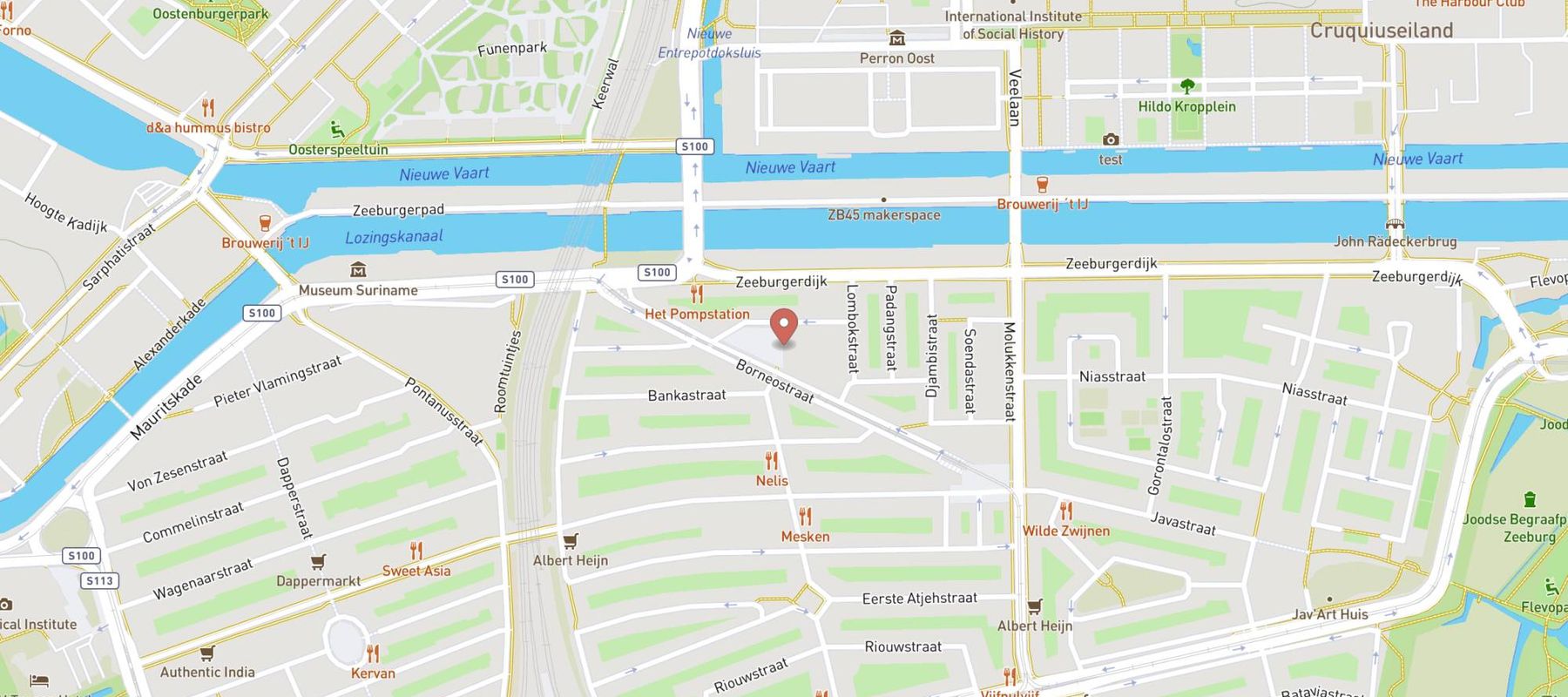 Stayokay Hostel Amsterdam Oost (Zeeburg) map