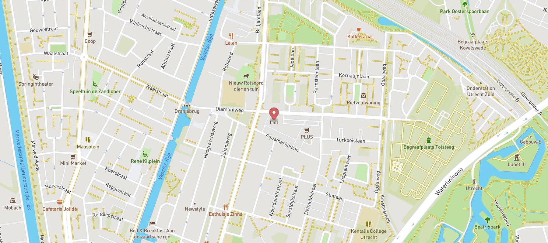 Lidl Utrecht Smaragdplein map