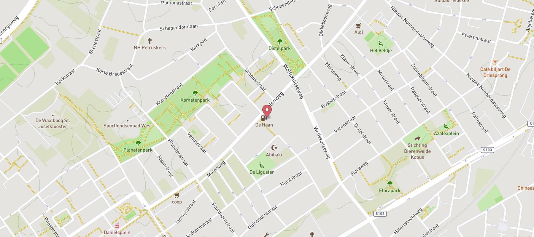 haan tankstation Nijmegen map