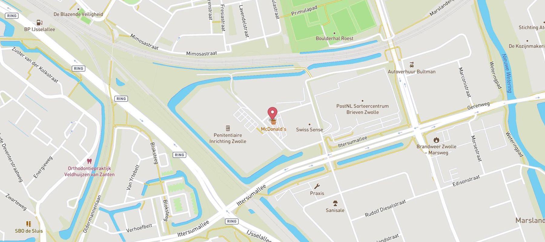 McDonald's Zwolle-Zuid map