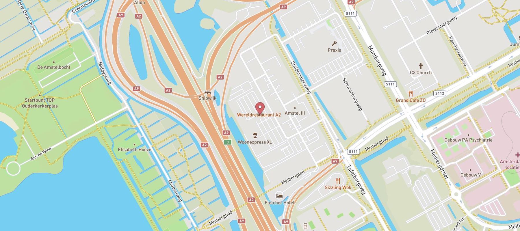 GAMMA bouwmarkt Amsterdam-Zuidoost map