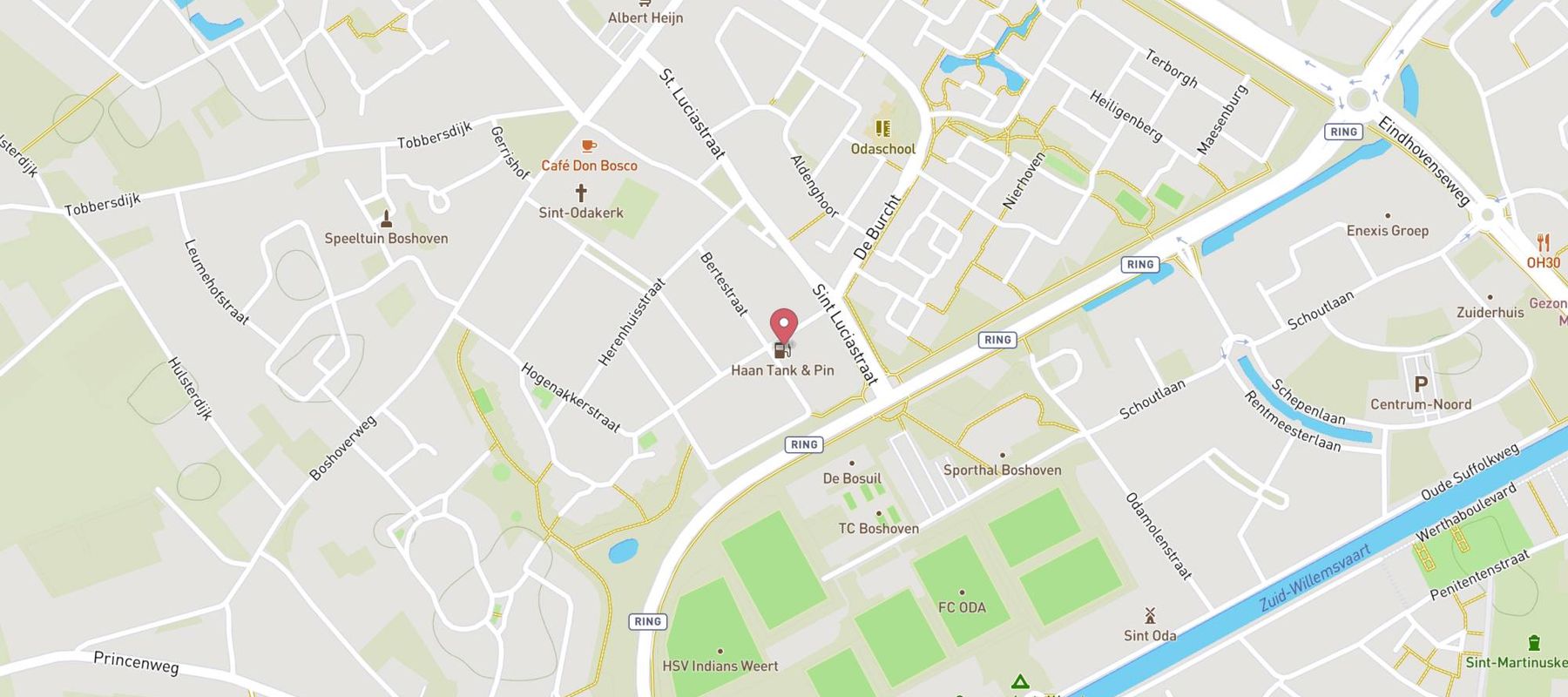 haan Express tankstation Boshoven - Weert map