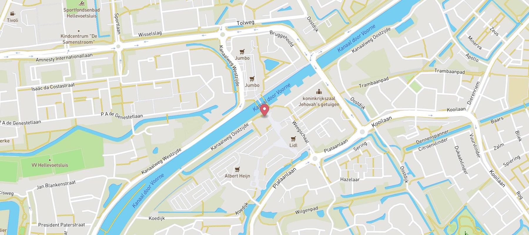 ANWB winkel Hellevoetsluis map
