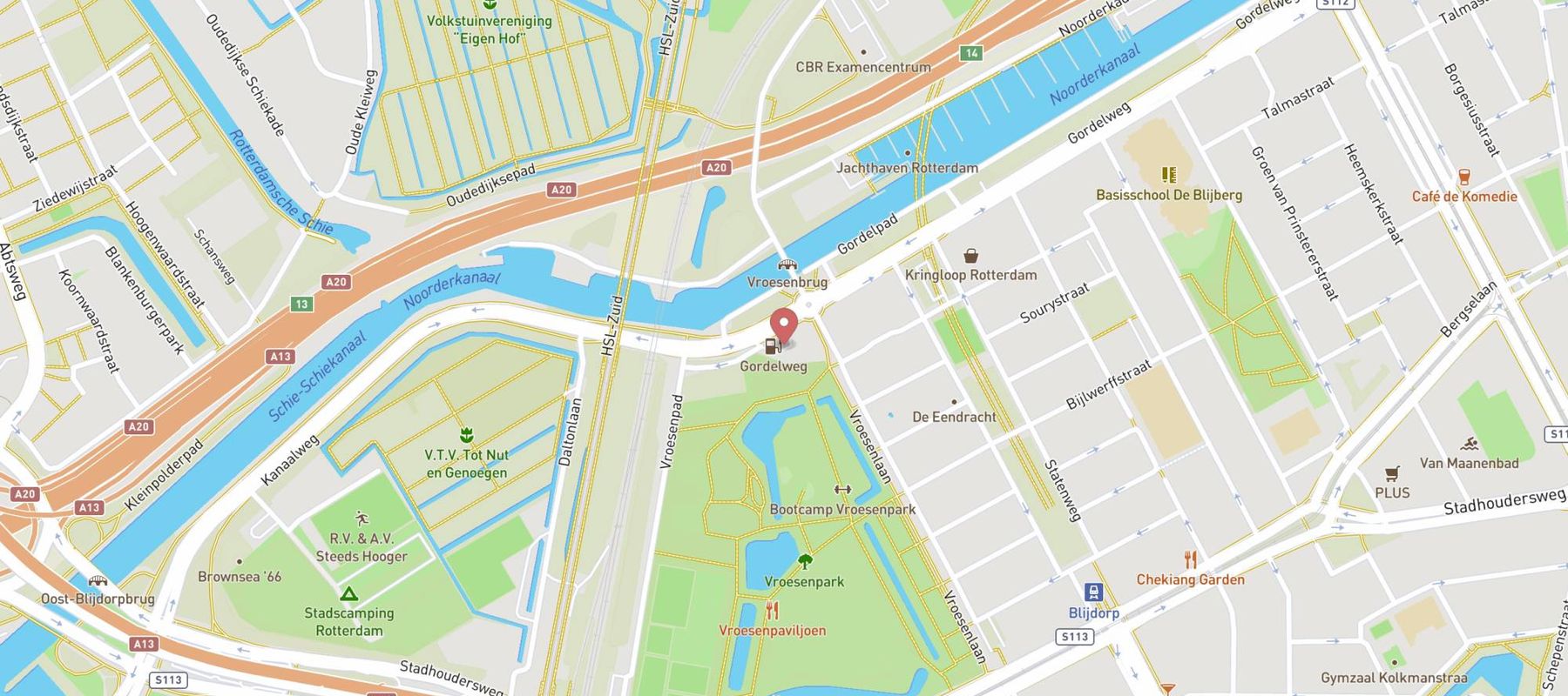 Tango Rotterdam Gordelweg map