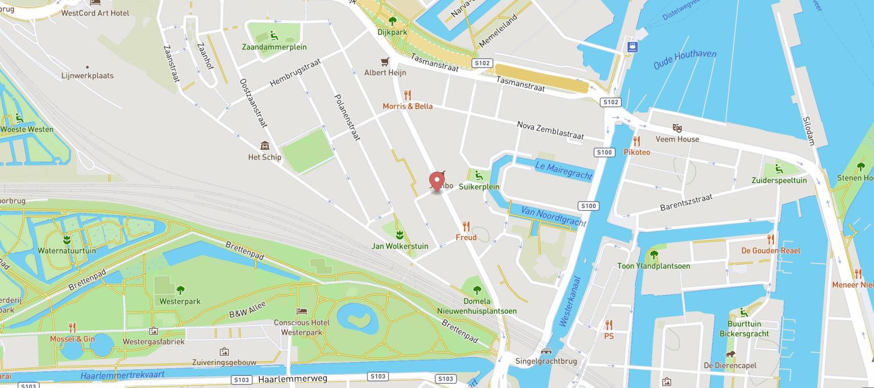 De Pizzabakkers Spaarndammerstraat map