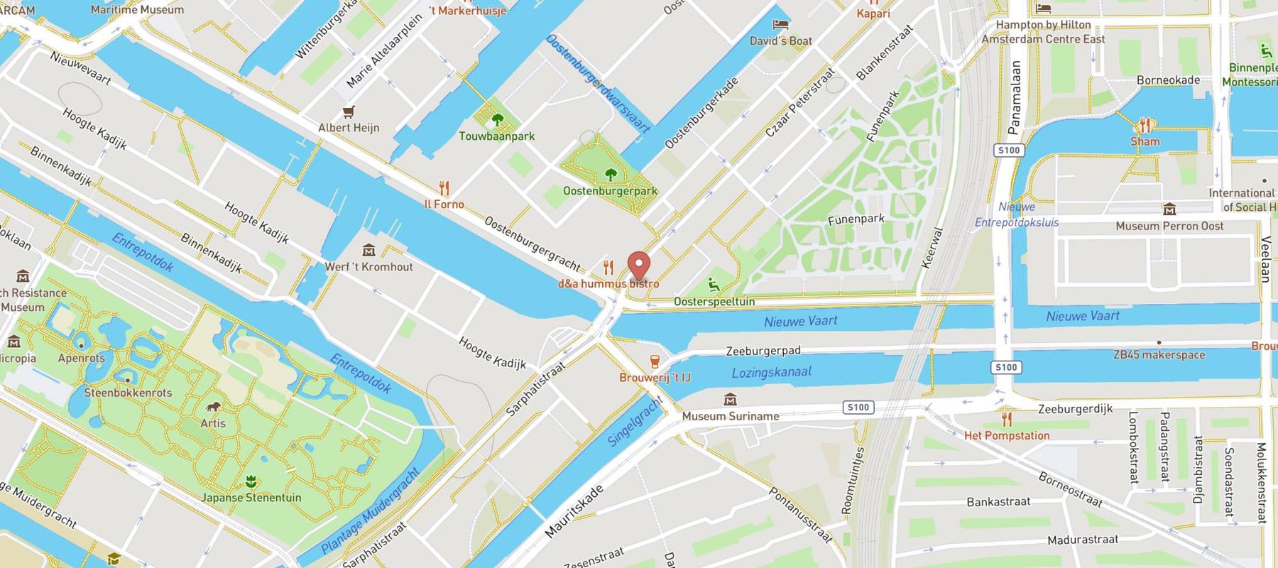 Spirit Amsterdam map