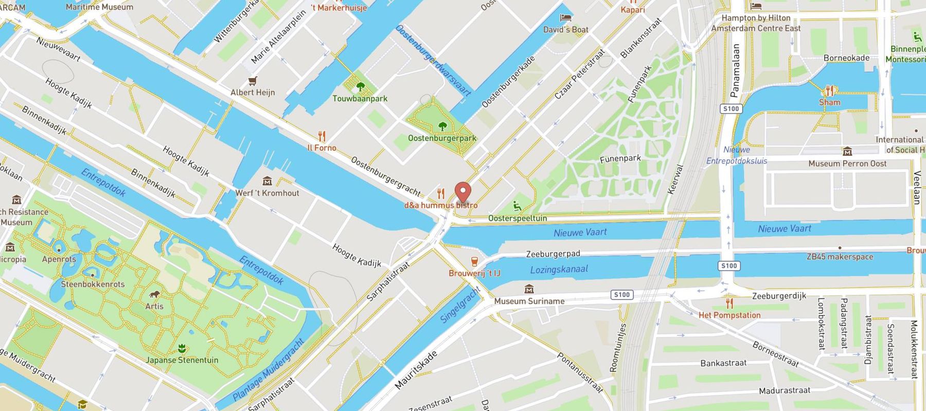 Spirit Amsterdam map