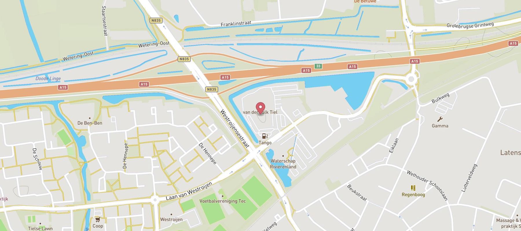 Van der Valk Hotel Tiel map