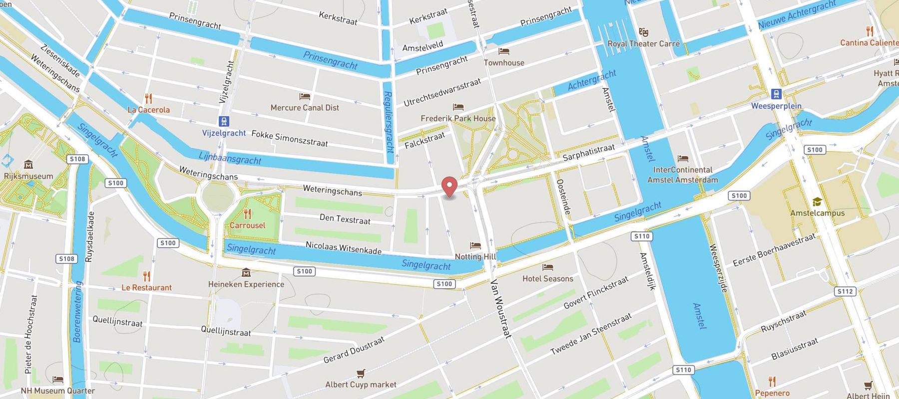 Hotel V Frederiksplein map