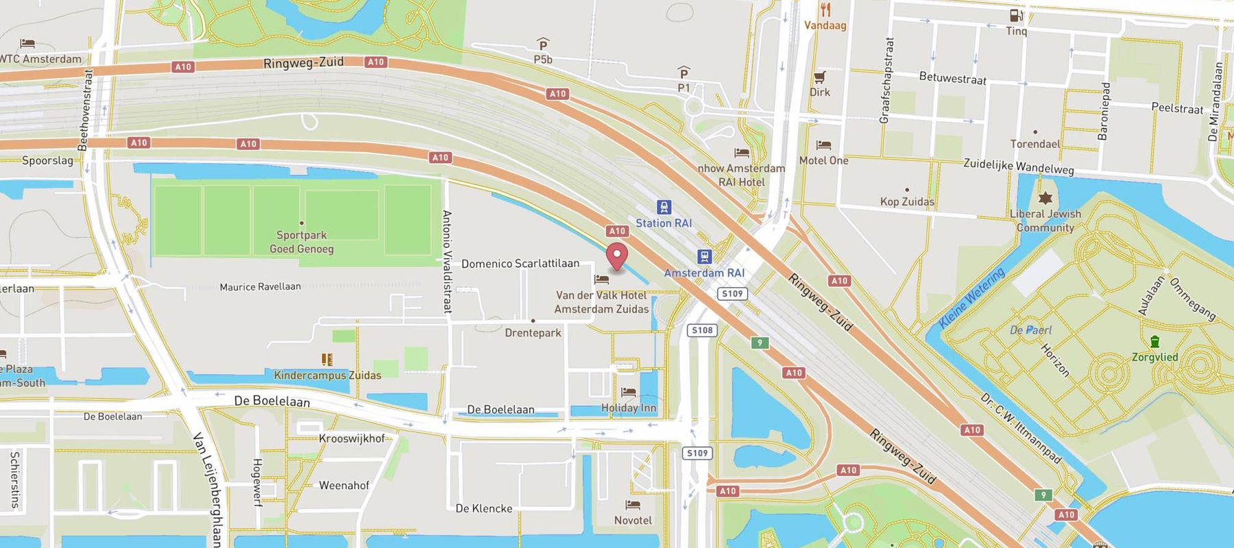 Van der Valk Hotel Amsterdam Zuidas map