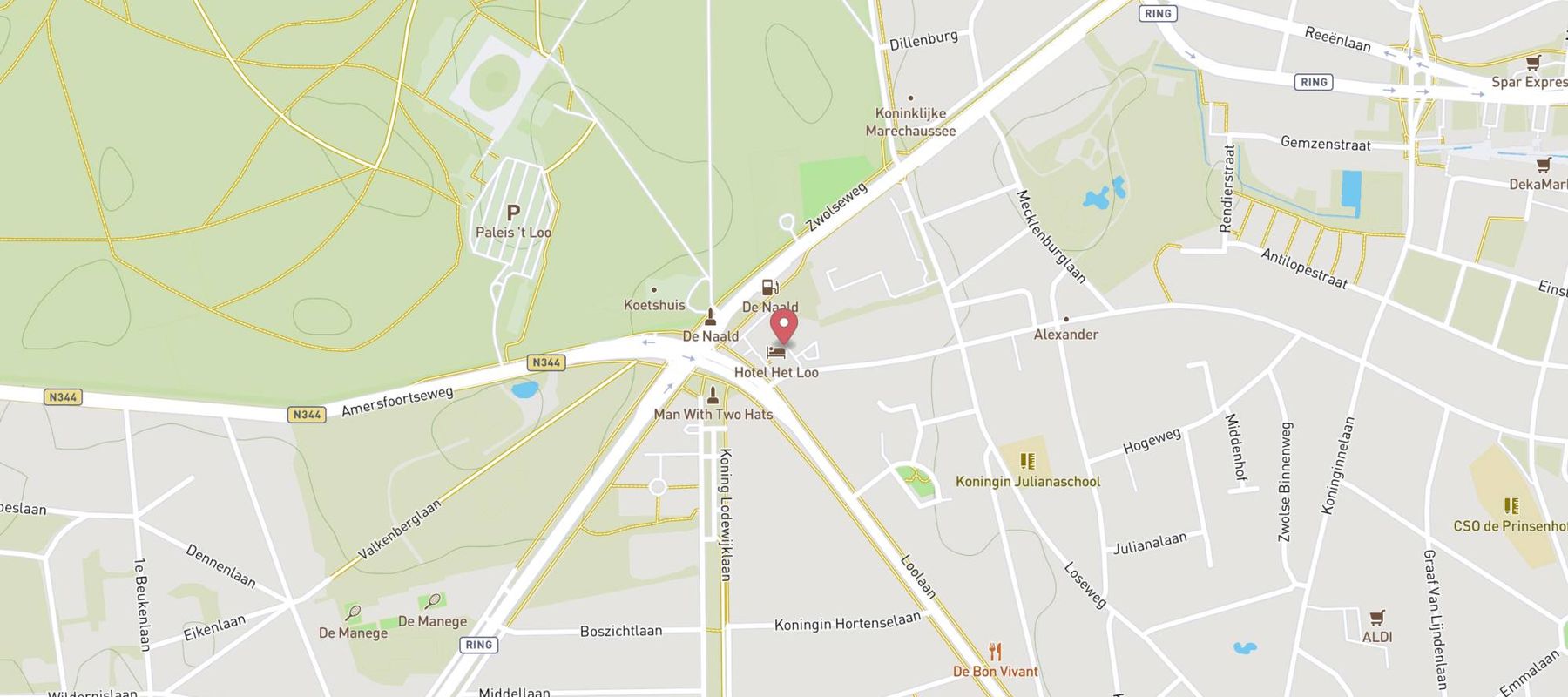 Bastion Hotel Apeldoorn - Het Loo map
