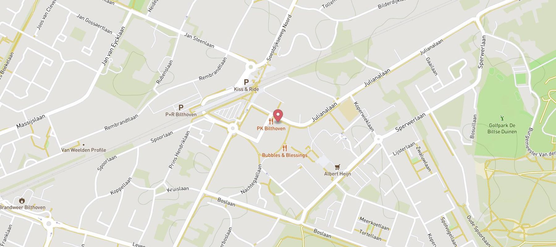 Xenos Bilthoven map