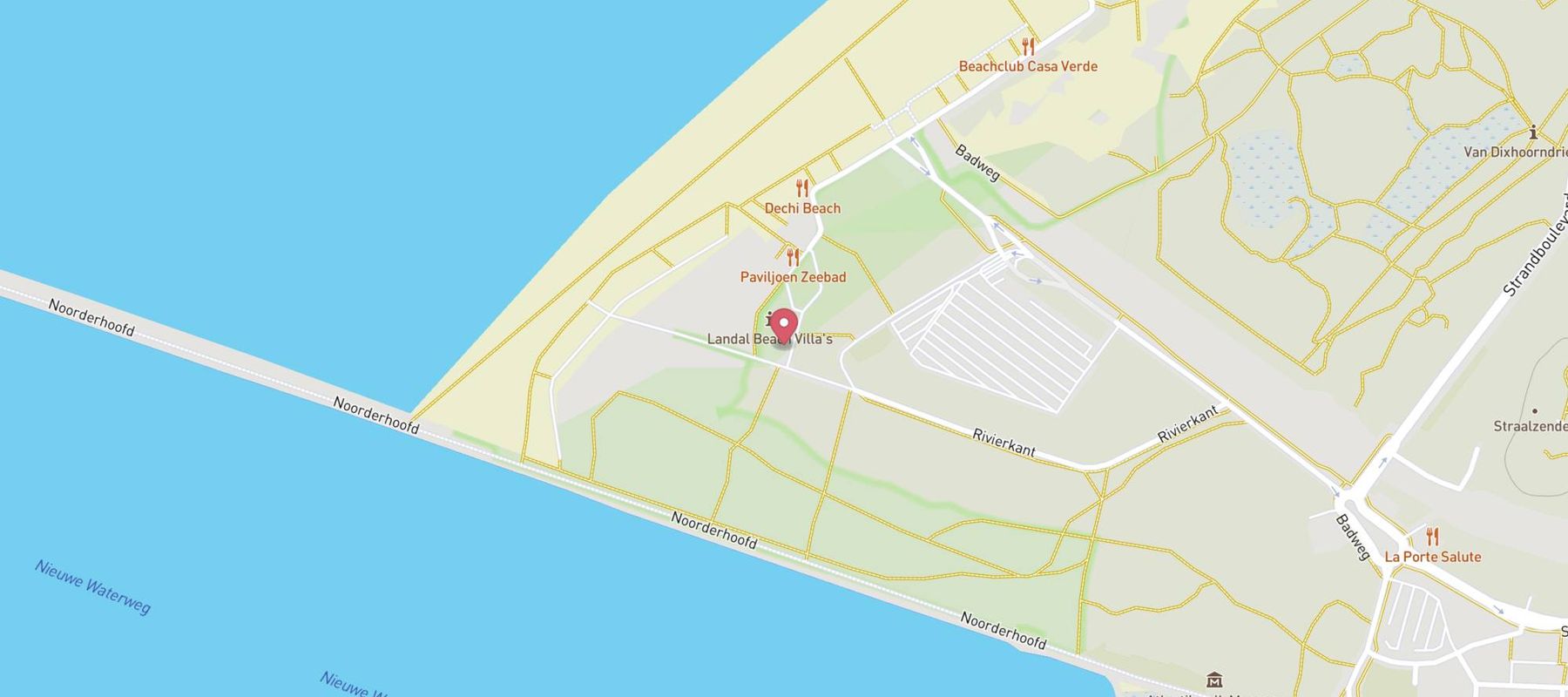 Roompot Beach Villa's Hoek van Holland map
