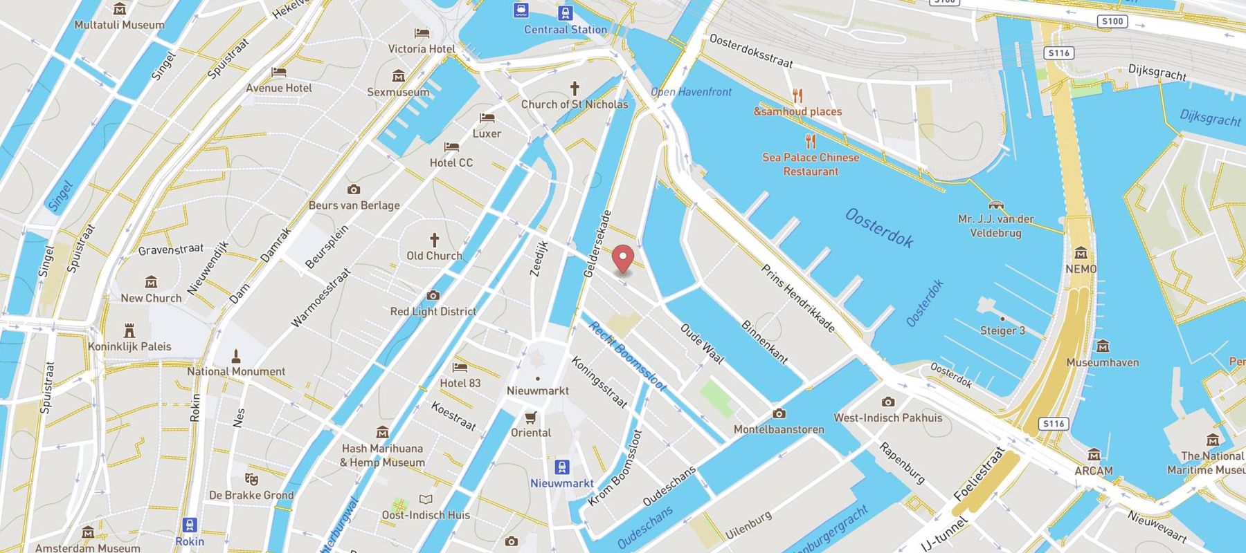 La Cubanita Amsterdam map