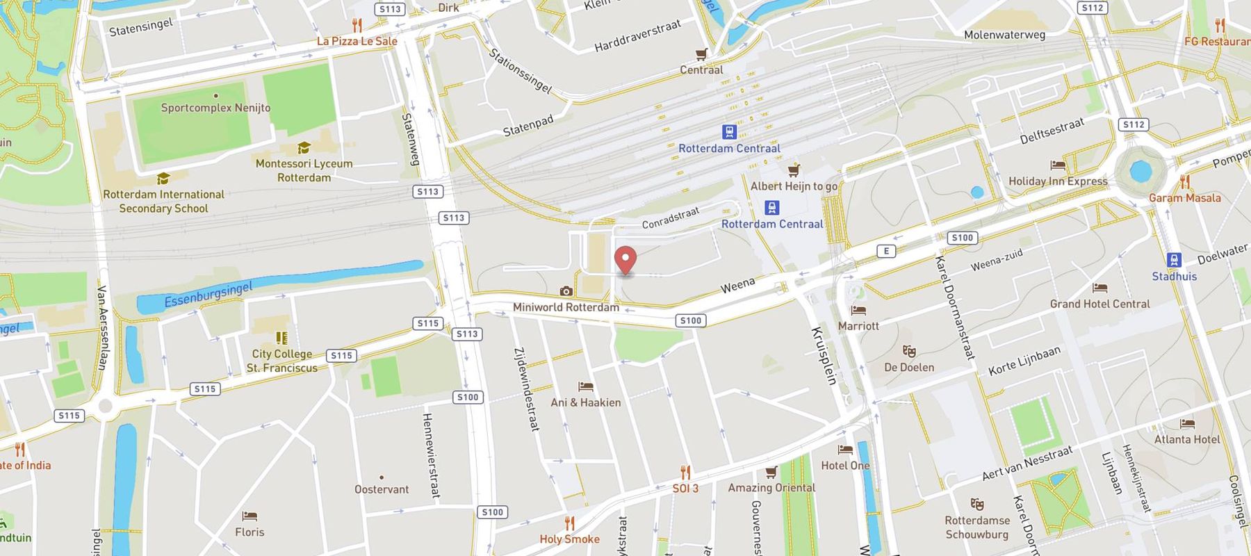 Hertz Autoverhuur - Rotterdam - Central Railway Station map