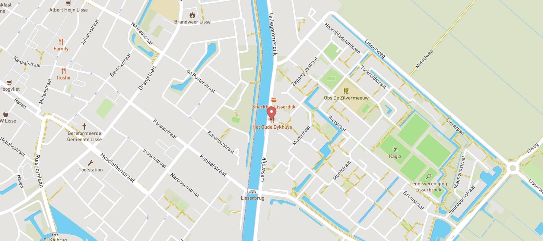 Restaurant Het Oude Dykhuys map