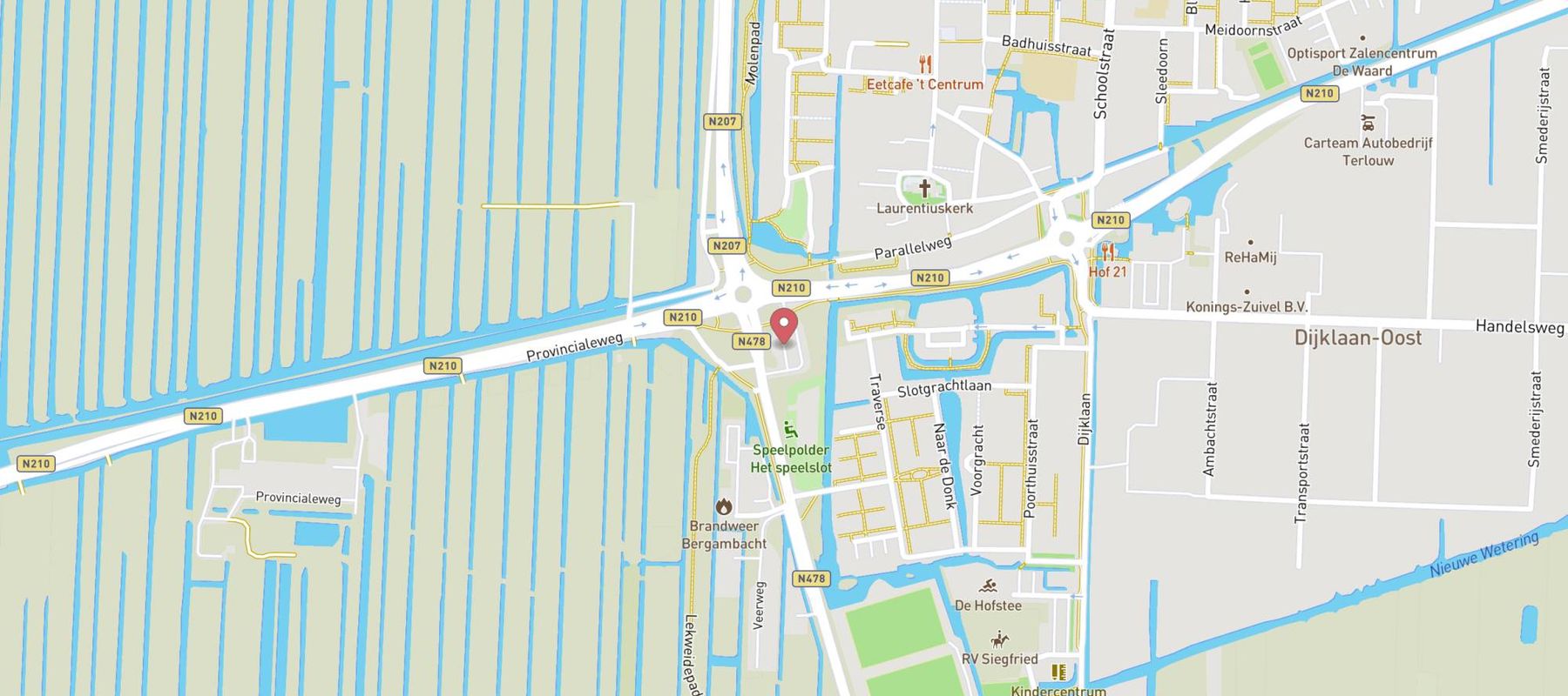 SPAR express Bergambacht map