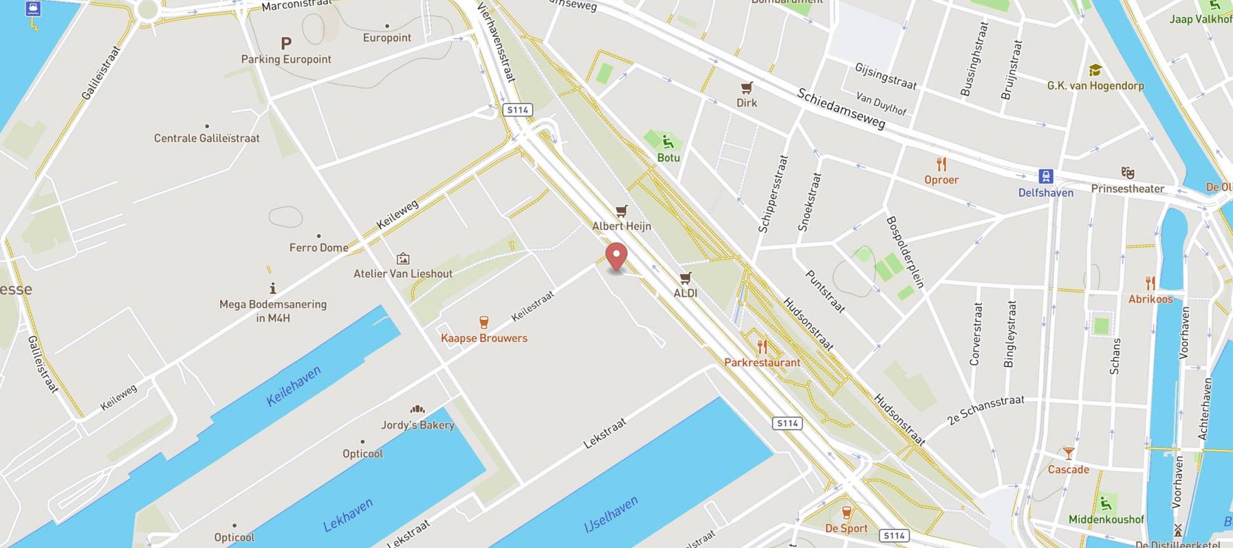 Tango Rotterdam Vierhavensstraat map