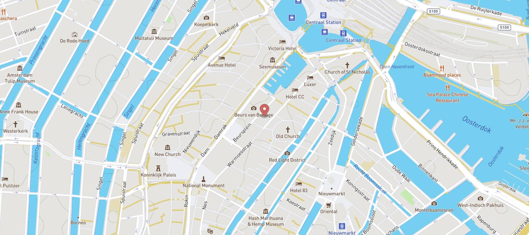 Travel Hotel Amsterdam map