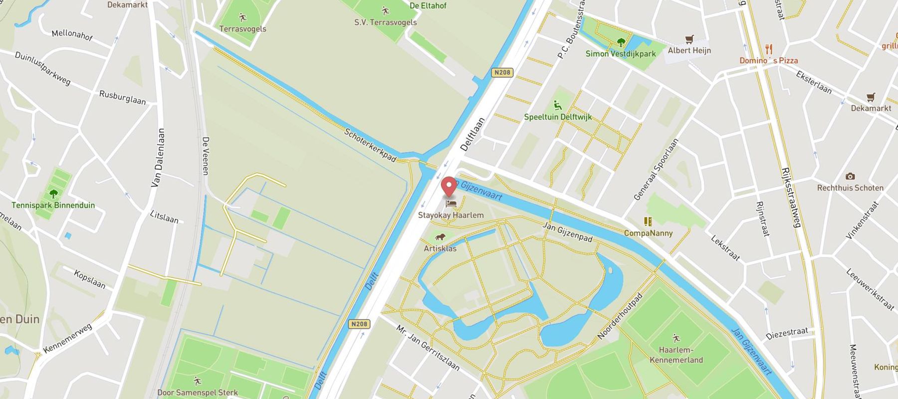 Stayokay Hostel Haarlem map
