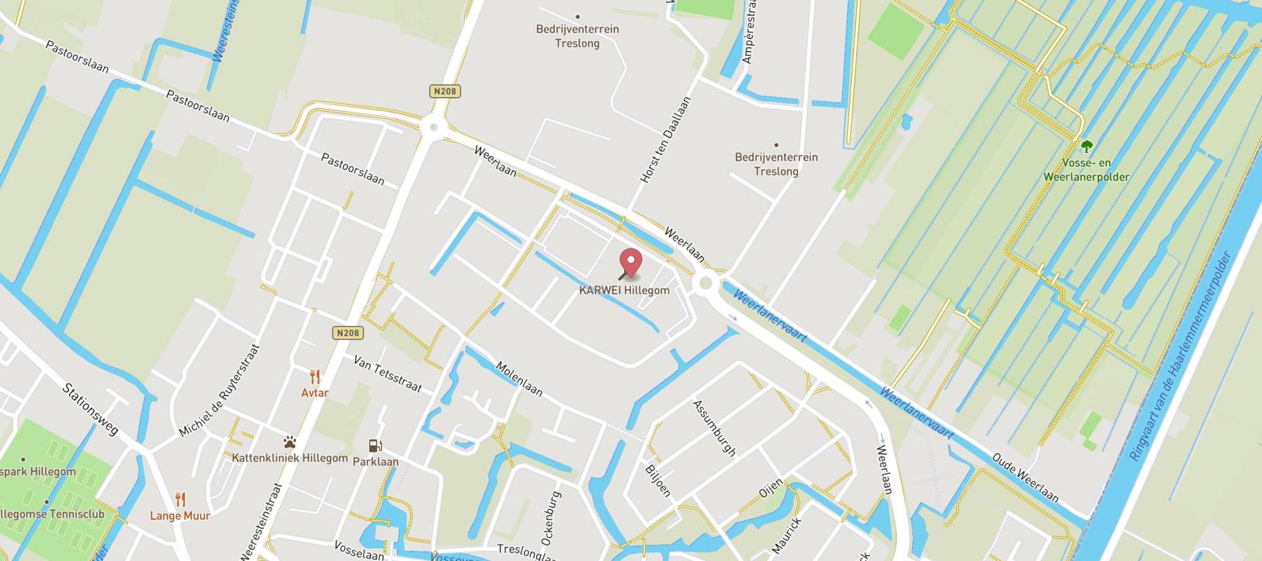 Karwei bouwmarkt Hillegom map