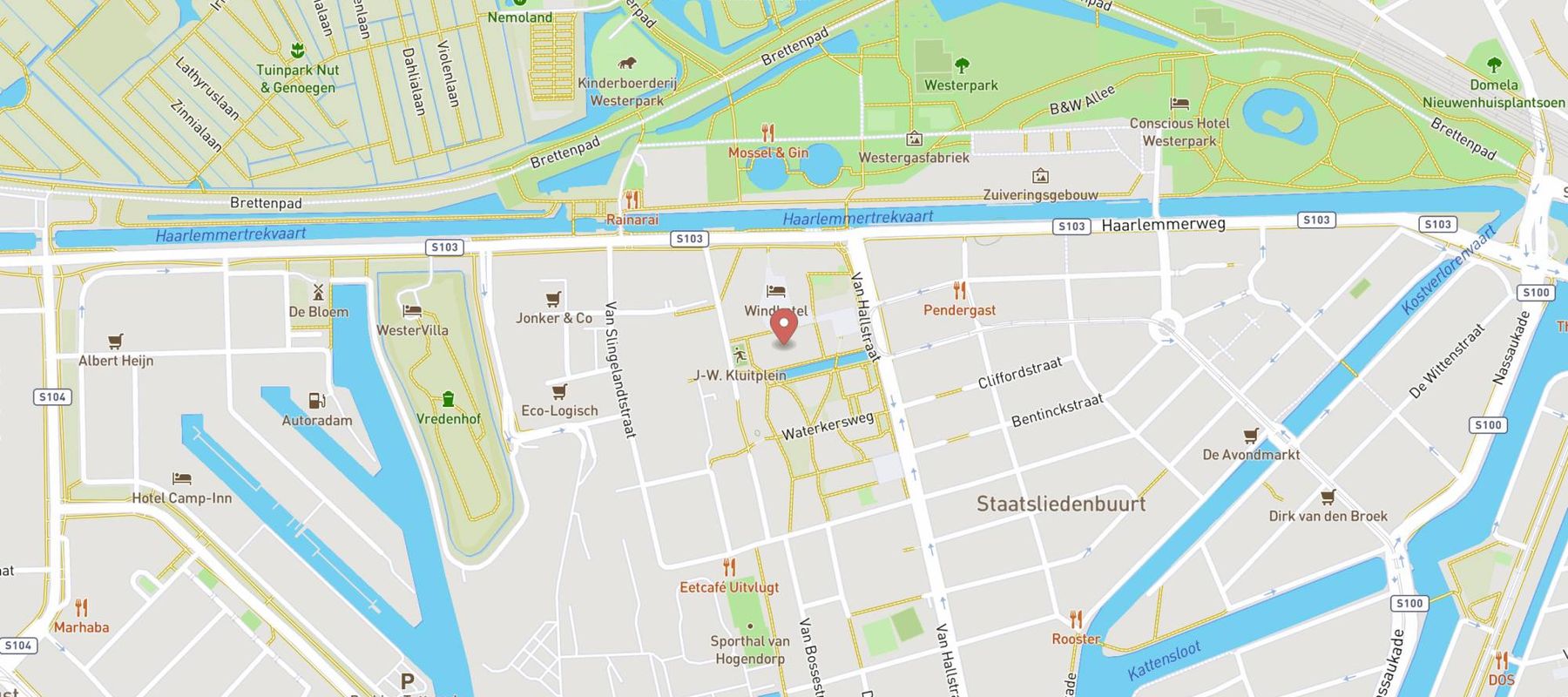 Café-Restaurant Amsterdam map