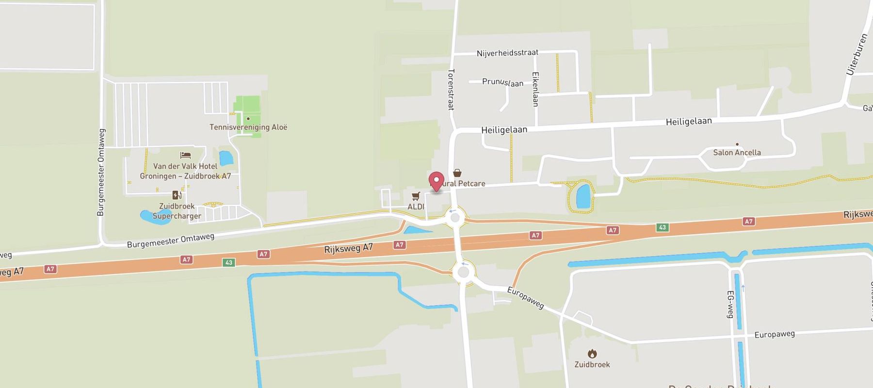 ALDI Zuidbroek Kerkstraat map