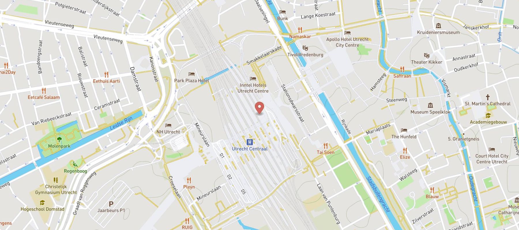 Dunkin' Station Utrecht map