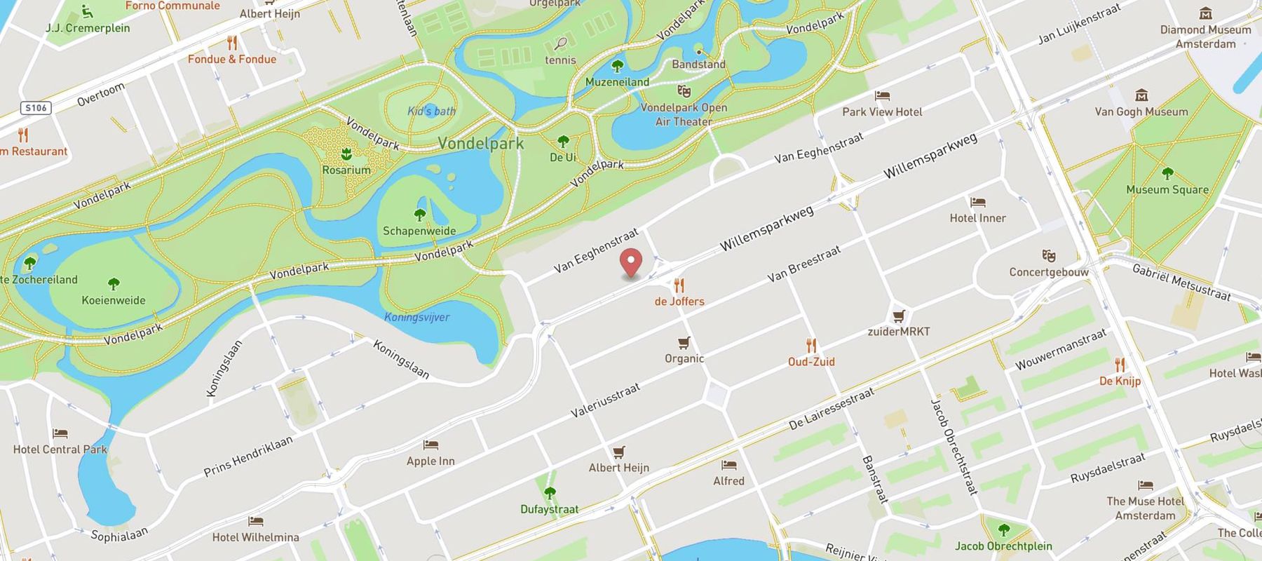 De Pizzabakkers Willemsparkweg map