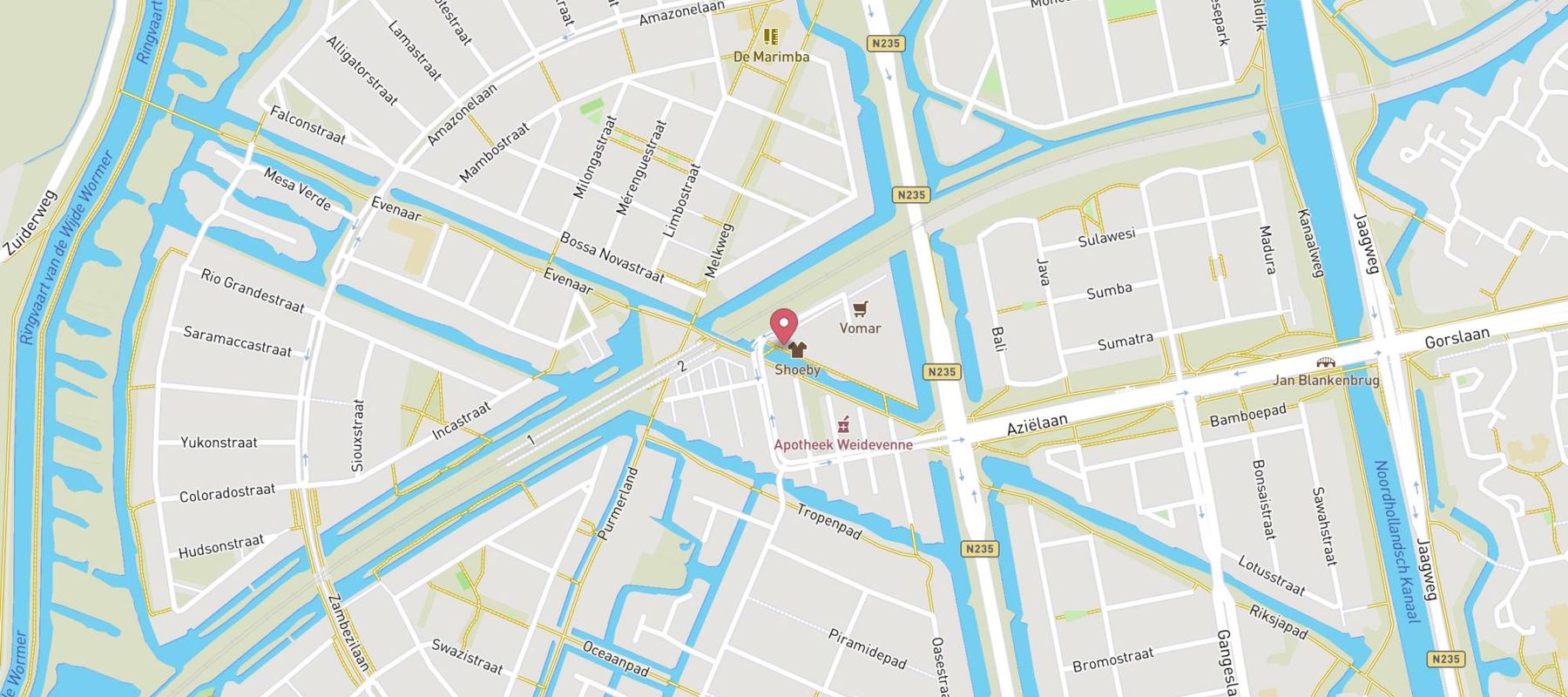 Pearle Opticiens Purmerend - Van Damplein map