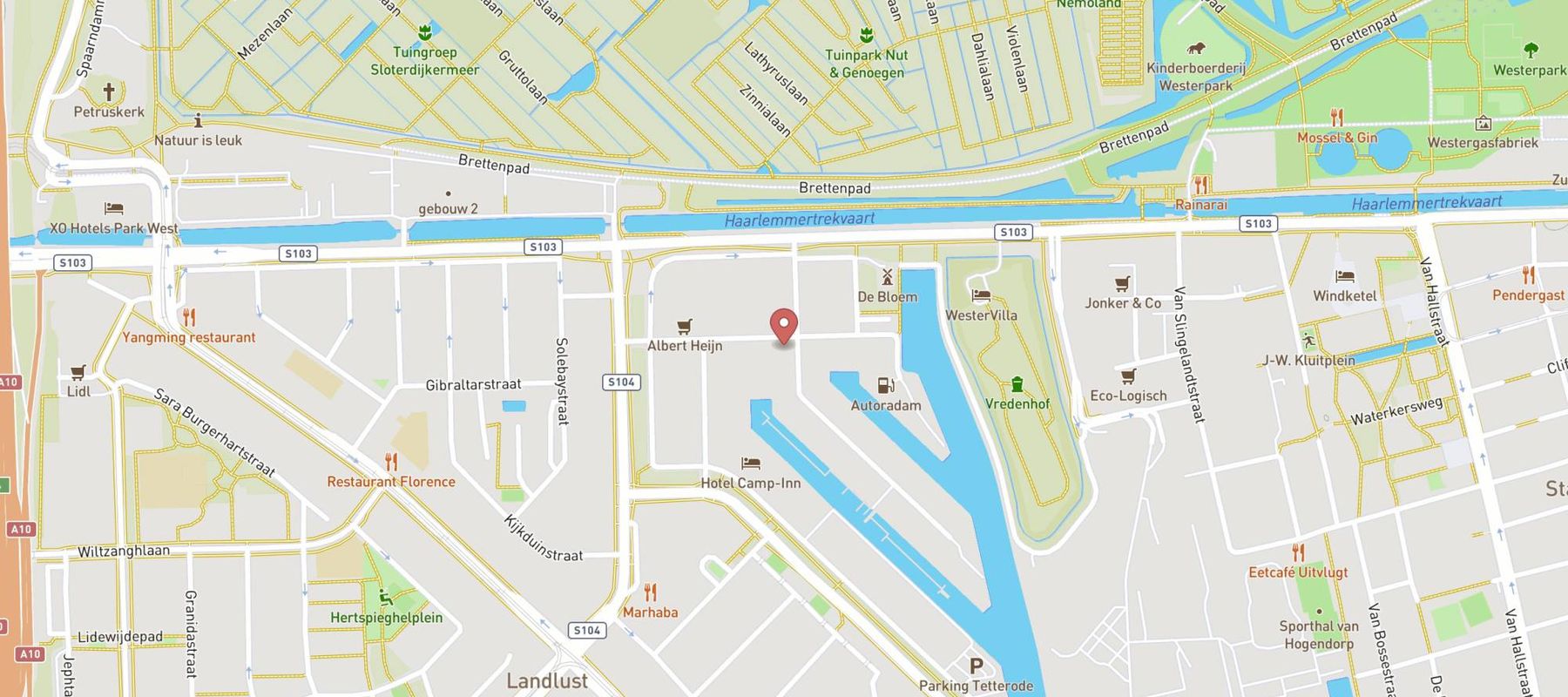 Bo-rent Amsterdam, Den Brielstraat map