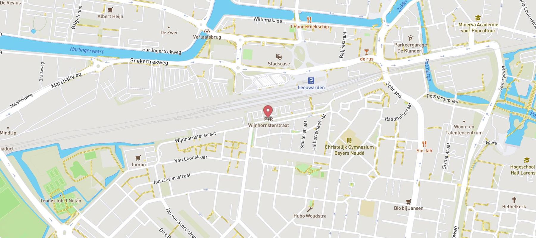 P+R Wijnhornsterstraat map