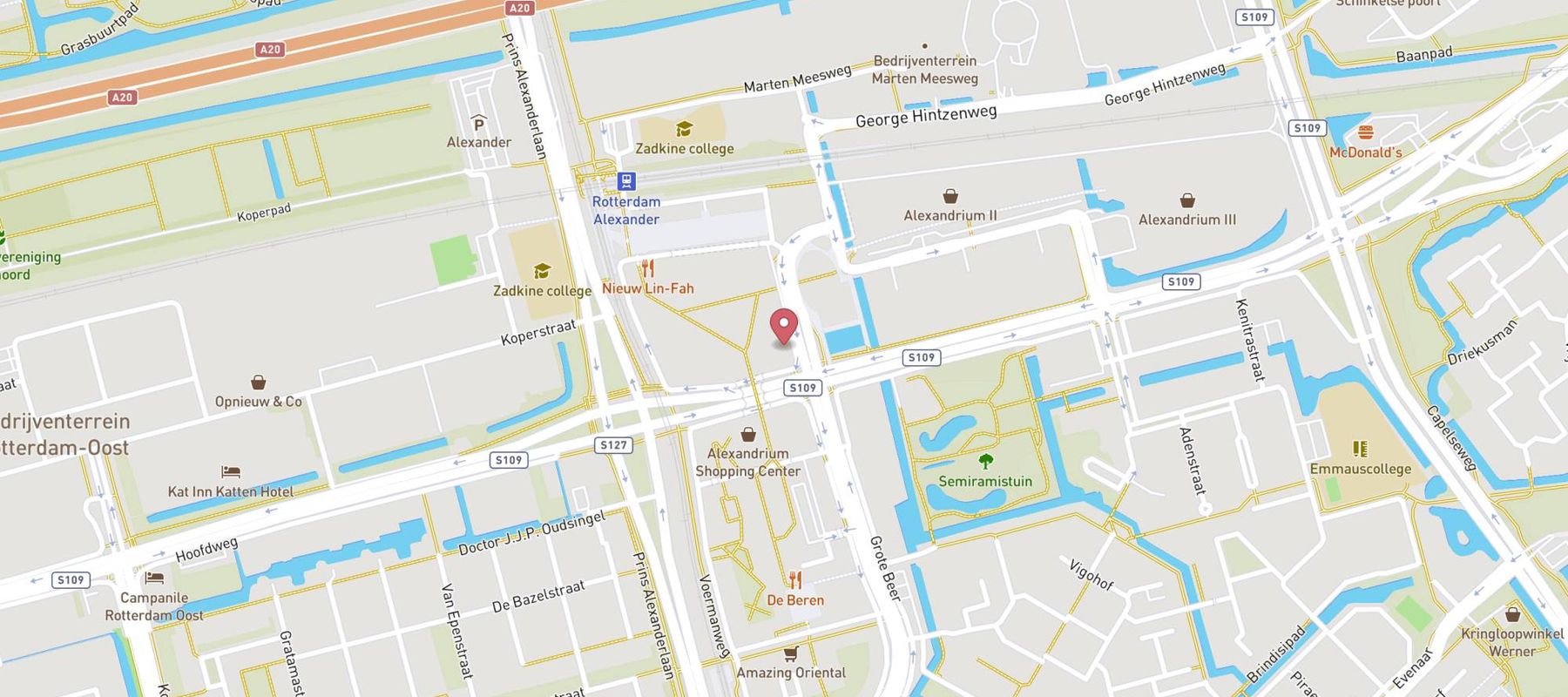SIXT Autoverhuur Rotterdam (Alexander) map