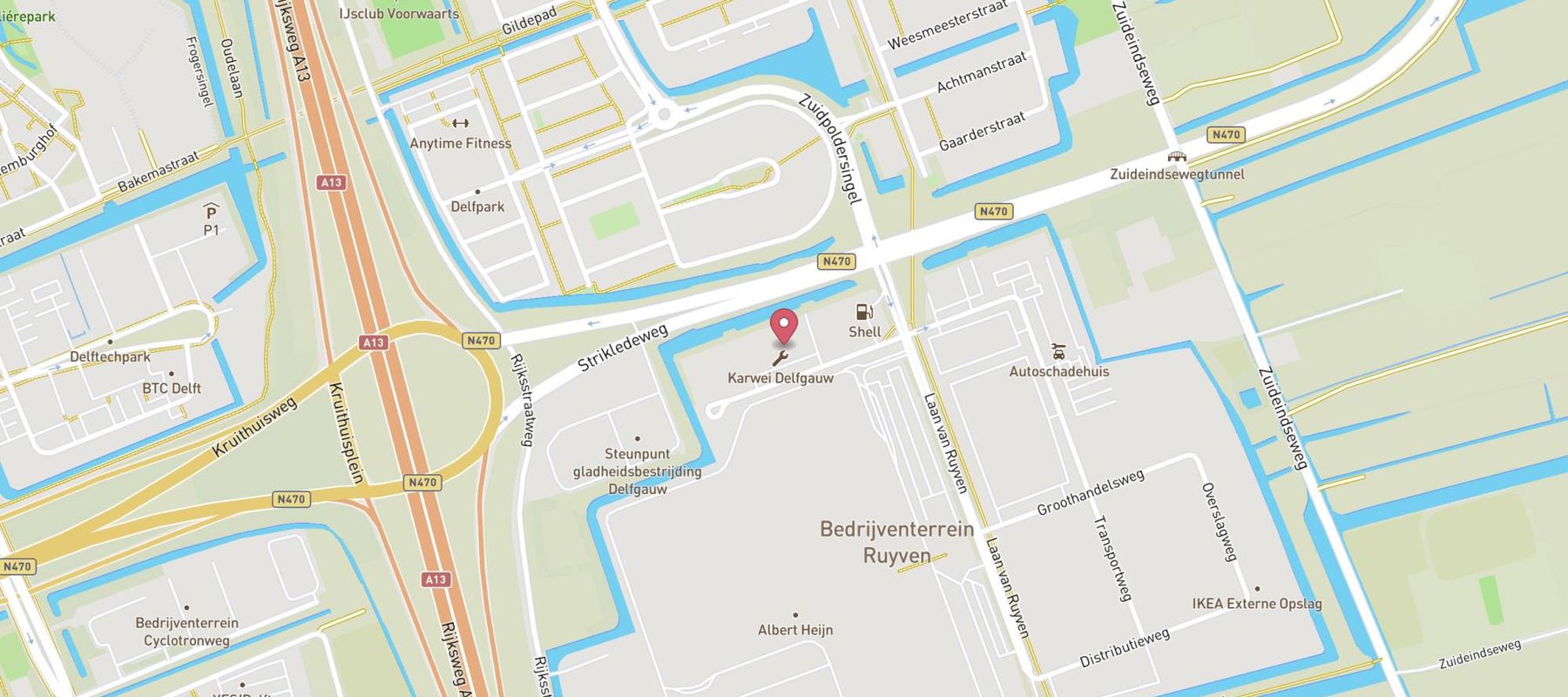 Karwei bouwmarkt Delfgauw map