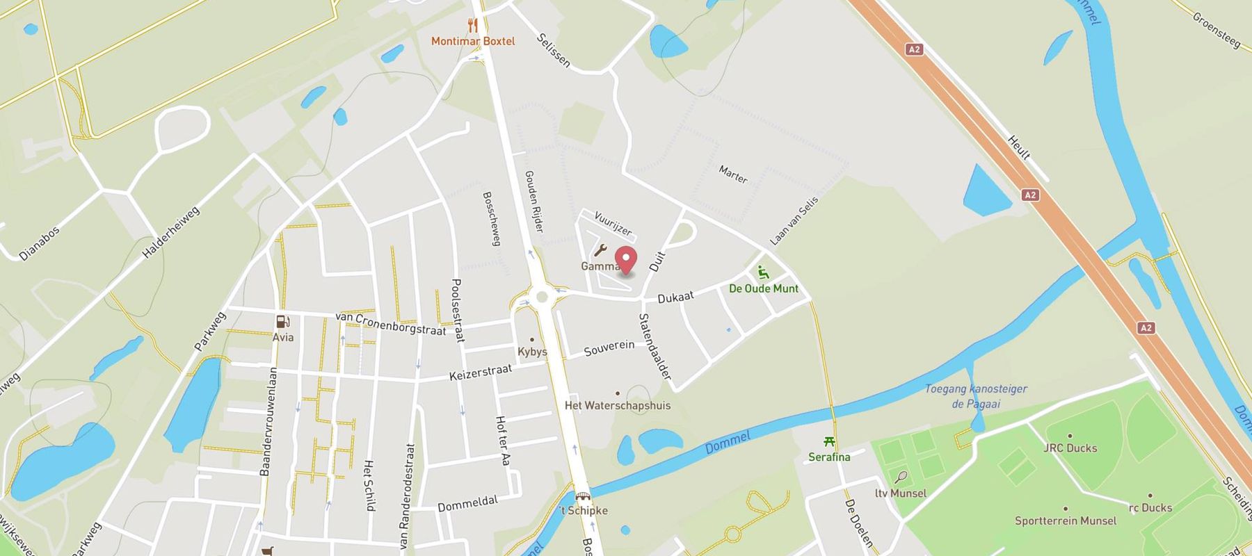 GAMMA bouwmarkt Boxtel map